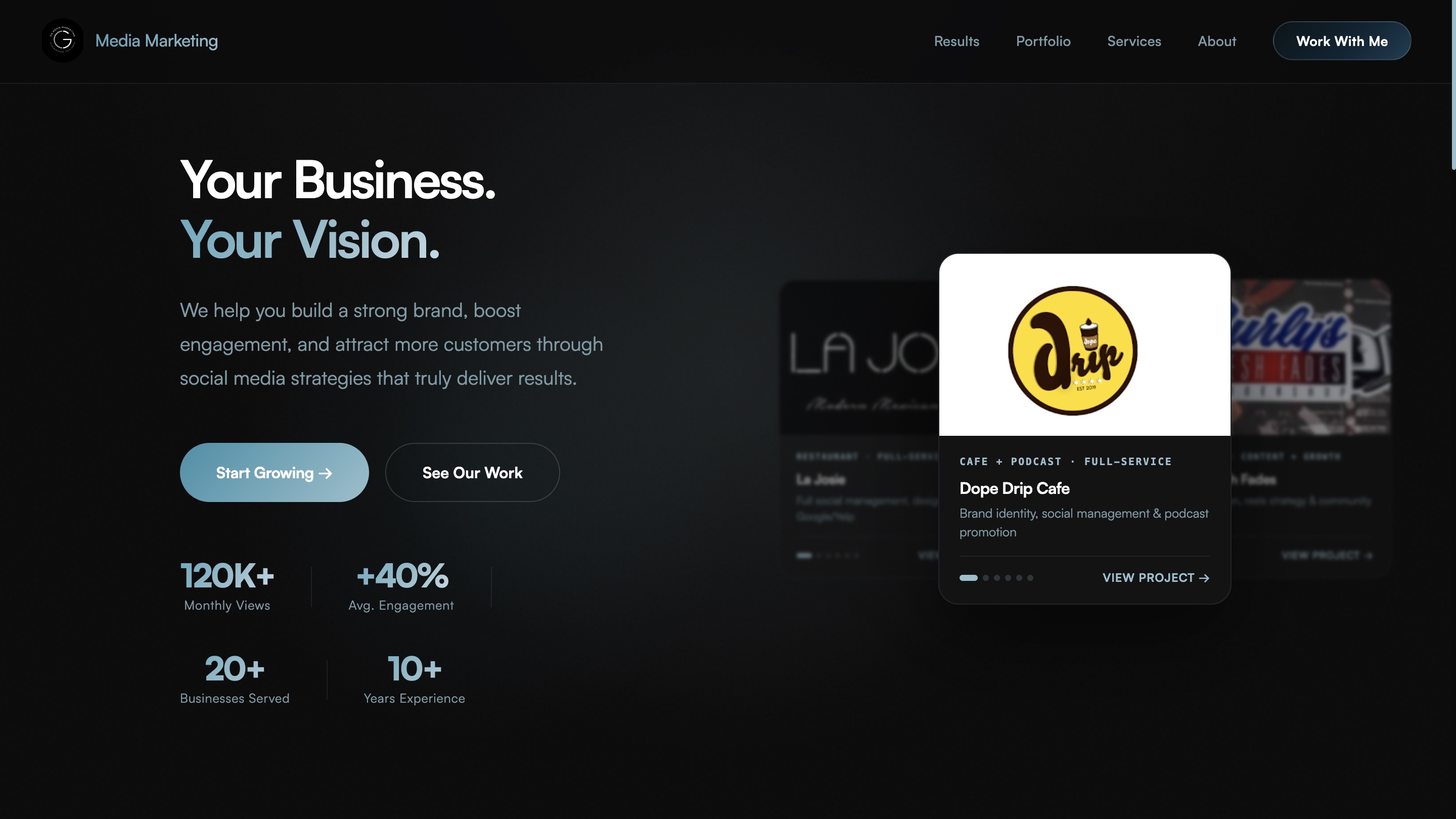 CG Media Marketing Website